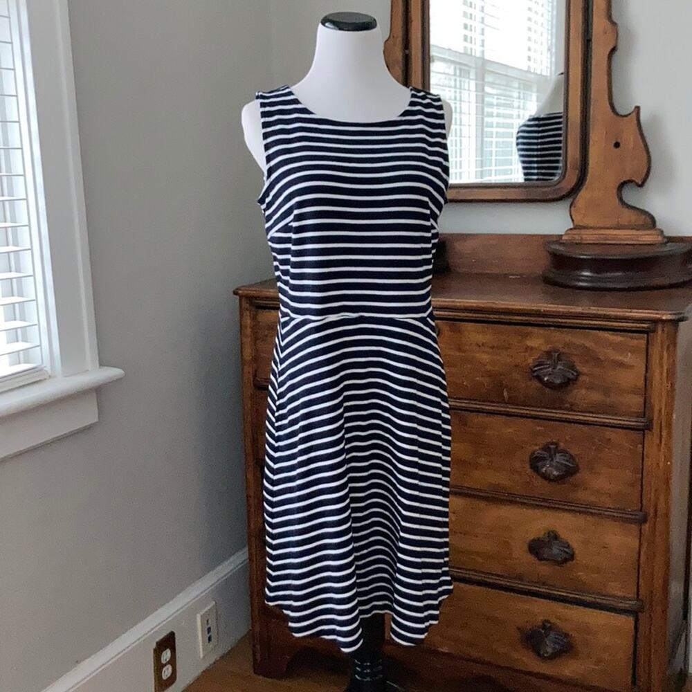 Talbots Blue & White Striped Stretch Dress, LP